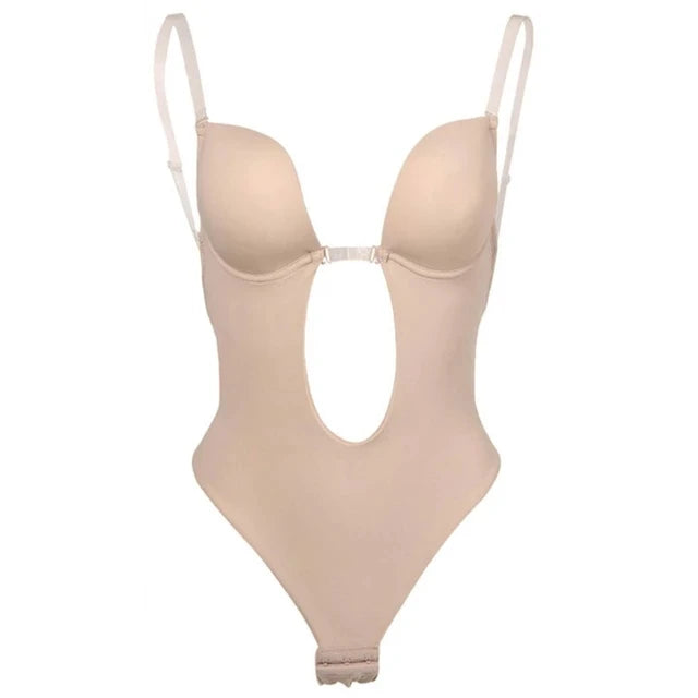 Sujetador moldeador invisible ShapeV® Con escote en V profundo, espalda descubierta y tirantes transparentes para un ajuste perfecto y elegante