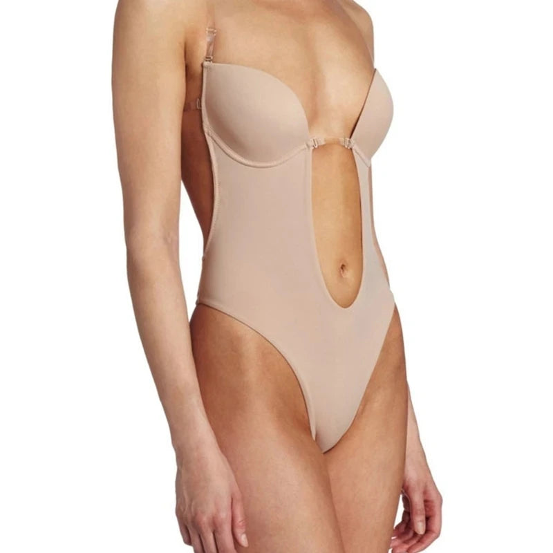 Sujetador moldeador invisible ShapeV® Con escote en V profundo, espalda descubierta y tirantes transparentes para un ajuste perfecto y elegante