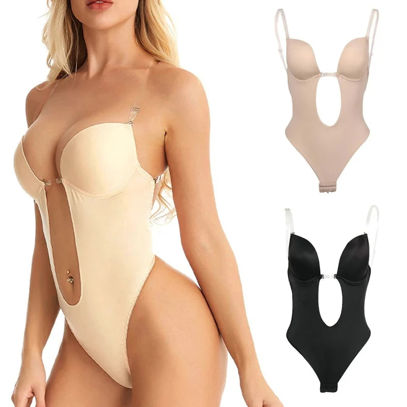 Sujetador moldeador invisible ShapeV® Con escote en V profundo, espalda descubierta y tirantes transparentes para un ajuste perfecto y elegante