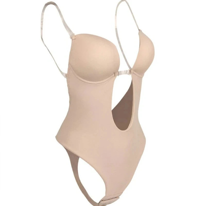 Sujetador moldeador invisible ShapeV® Con escote en V profundo, espalda descubierta y tirantes transparentes para un ajuste perfecto y elegante